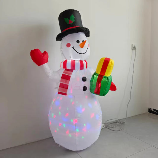 Customizable colorful light inflatable snowman for Christmas garden decoration and indoor display