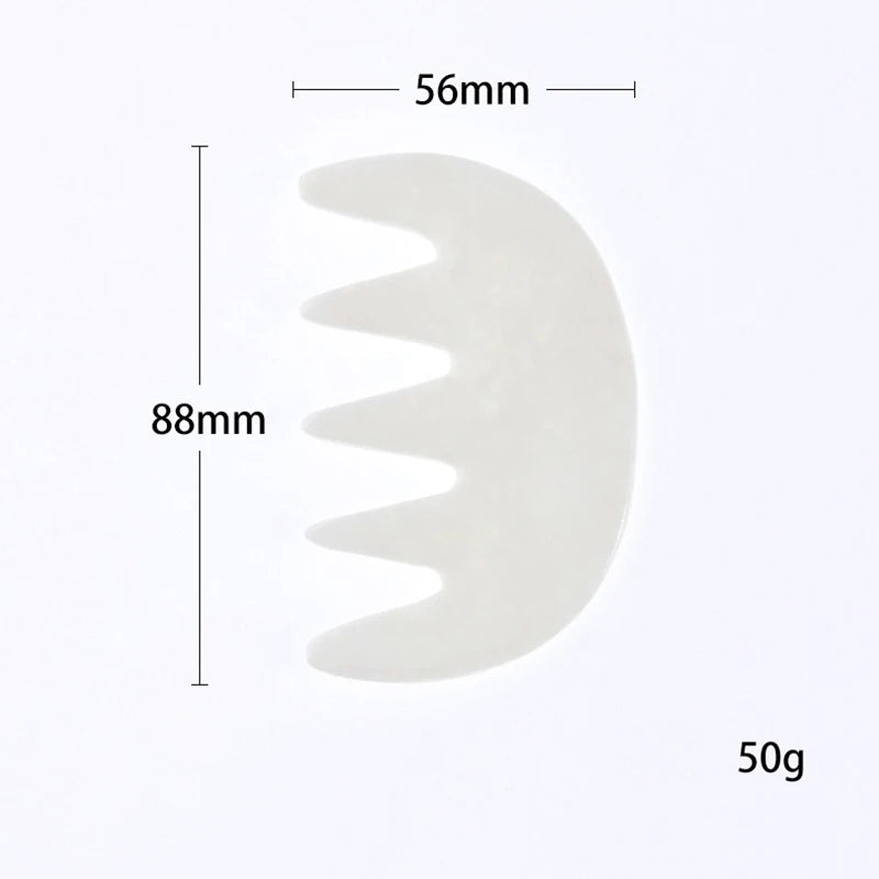 Natural Jade Gua Sha Comb & Board – Spa, Facial, Body Massage & Skin Beauty Tool