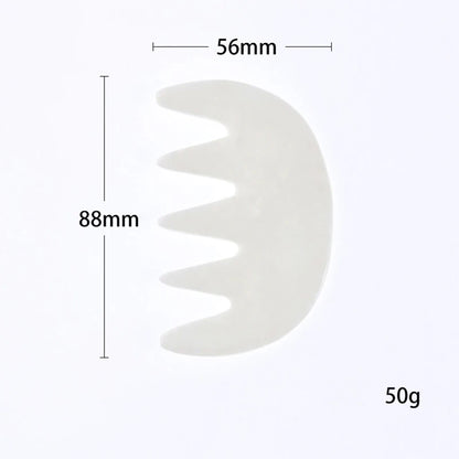 Natural Jade Gua Sha Comb & Board – Spa, Facial, Body Massage & Skin Beauty Tool