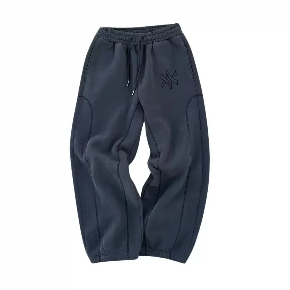 American Y2K Casual Zipper Hoodie Sweatpant Two Piece Set HipHop Oversized Embroidery Sweatshirts Men Women Casual Pants