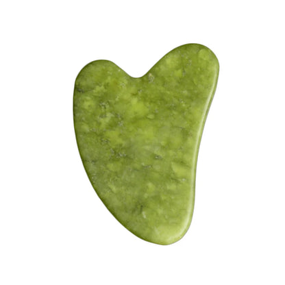 Natural Green Xiuyu Gua Sha Board Jade Stone Massager SPA Acupuncture Beauty Tool