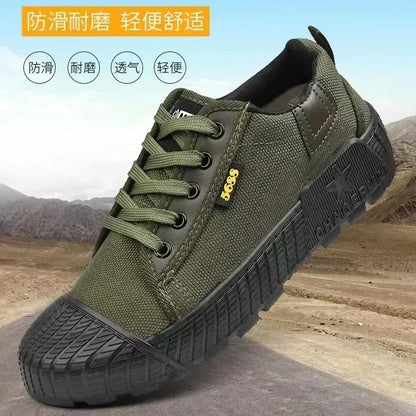 Mens Canvas Shoes Outdoor Breathable Work Shoes Non Slip Casual Sneakers for Male Soft Sole Walking Flats Zapatos Casuales