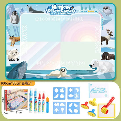 Oversized Magical Water Canvas pens Montessori Toys Learning Blanket Writing Children Drawing Repeated Graffiti Painting kid toy