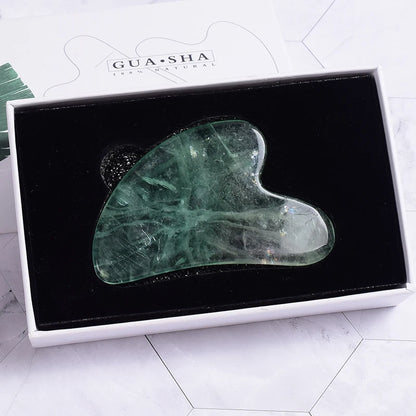 Jade Guasha Tool – Natural Stone Crystal Face & Body Massager for SPA & Healing