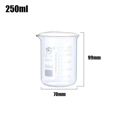 50ML/100ML/250ML/500ML High Borosilicate Glass Measuring Cup Clear Scale Cup Laboratory Beaker Kitchen Baking Measuring Cup