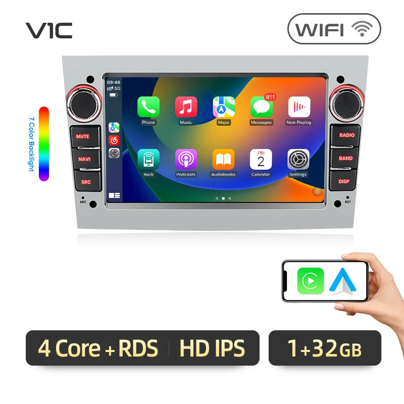 Junsun 4G Wireless CarPlay for Apple Android Auto Car Radio for Opel Astra Vectra Vauxhall Antara Zafira Corsa Vivaro Meriva RDS