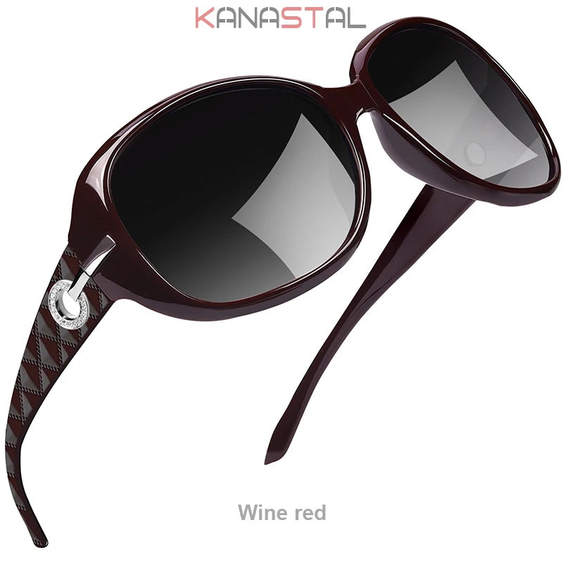 Women’s Polarized Butterfly Sunglasses UV400 Retro Diamond Frame Fashion Eyewear