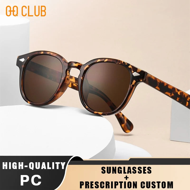 O-Q CLUB Retro Round Sunglasses Men Women Polarized UV400 Vintage Fashion Eyewear