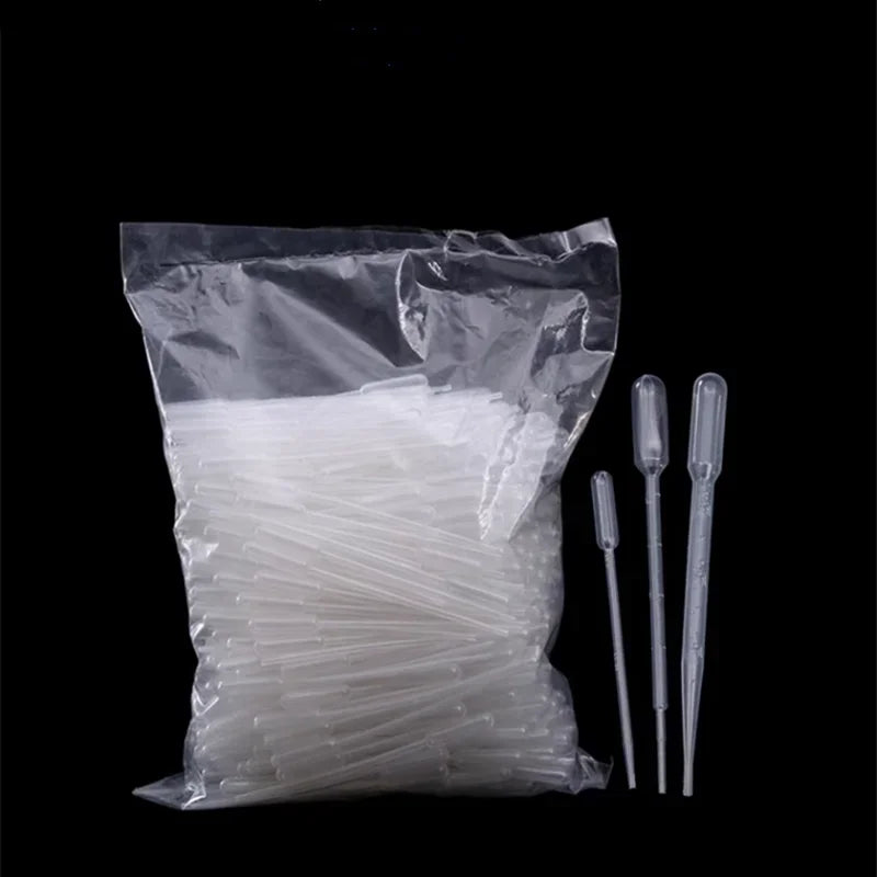 500pcs 1000pcs 2000pcs 0.2ml 0.5ml 1ml 2ml 3ml 5ml Transparent Plastic Pasteur Pipette Disposable Essential Oil Dropper