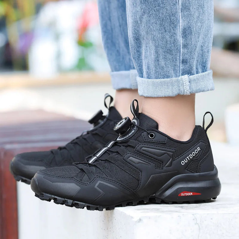 Men's Casual Sports Shoes Size 40-47 Rotating Lace-Up Men's Shoes Outdoor Non-Slip Breathable Comfortable Men's Sports Shoes