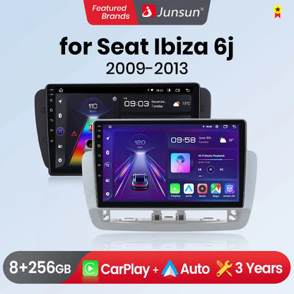 Junsun Wireless CarPlay Android Auto Radio For Seat Ibiza 6j 2009-2013 Car Intelligent Systems RDS BT DSP 2 din autoradio