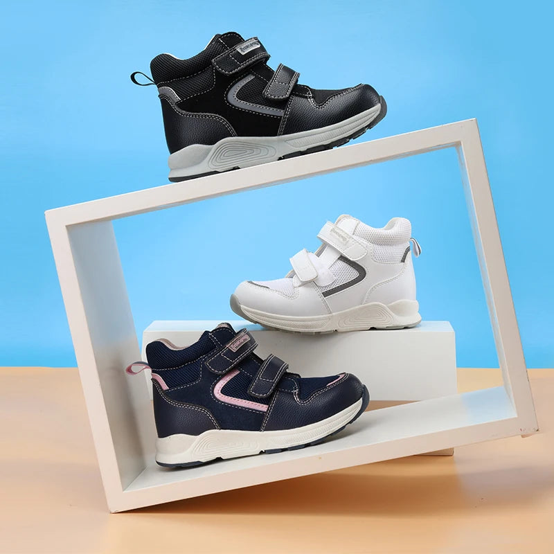 Princepard Children Orthopedic Sneakers for Flatfeet Ankle Support Kids Sport Running Shoes with Insole Corrective Boys Girls