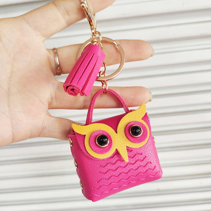 Mini Owl Coin Purse Keychain Bag – Small Pouch Backpack Decoration for Women Girls