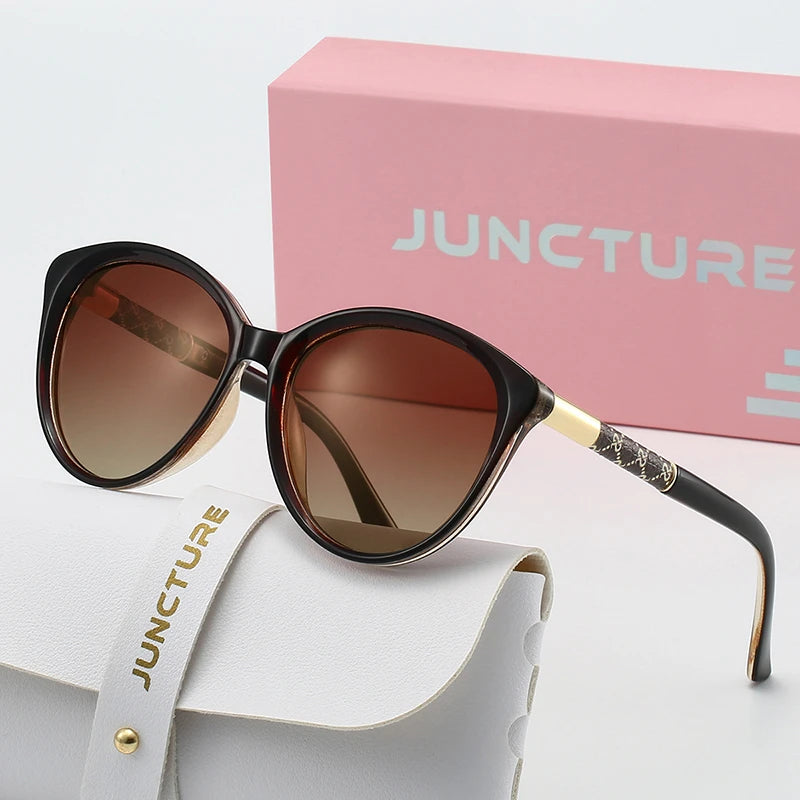 JUNCTURE Polarized Cat-Eye Sunglasses Women Fashion UV400 Party Holiday Shades