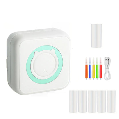 Mini Printer Thermal Adhesive Labels Printer Sticker Bluetooth Mini Pocket Label Notes Printer for Home and Office Android IOS