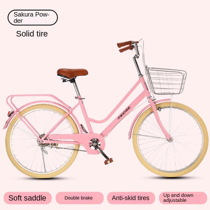 Cooya official-website-Commuter Bike for Women, Simple Adult Scooter, Student Bike, Vintage Bike, New, 24 ", 26"
