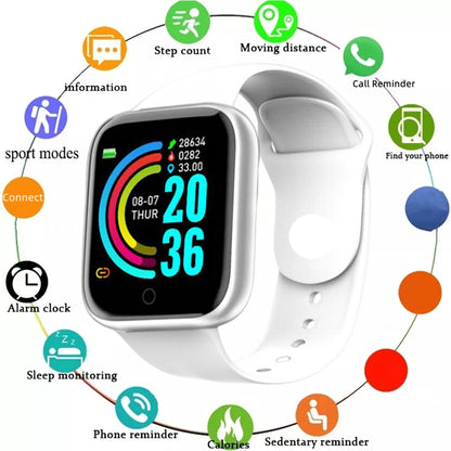 Smartwatch for Men & Women Fitness Tracker Message Call Monitor Android iOS