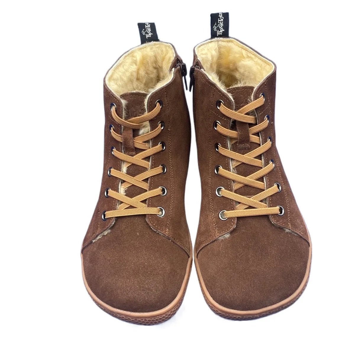 Tipsietoes Top Barefoot Genuine Leather Winter Boot With Real Natural Fur Linning And Insole Inside For Women Men Light Weight