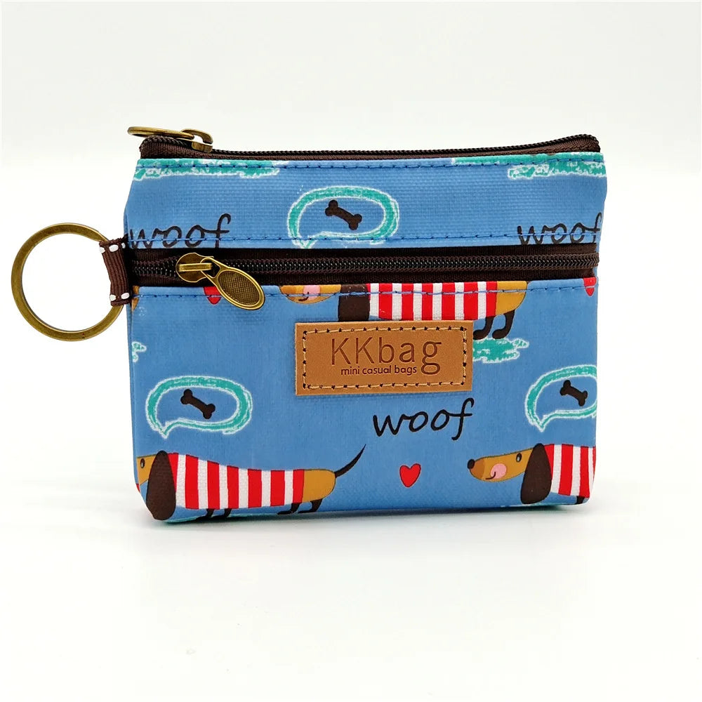 Cute Animals Cartoon Wallet – Small Zipper Coin Purse for Women & Students