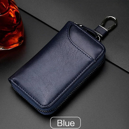 Genuine Leather KeyChain Key Bag Unisex Multifunction Wallet Car Housekeeper Pouch