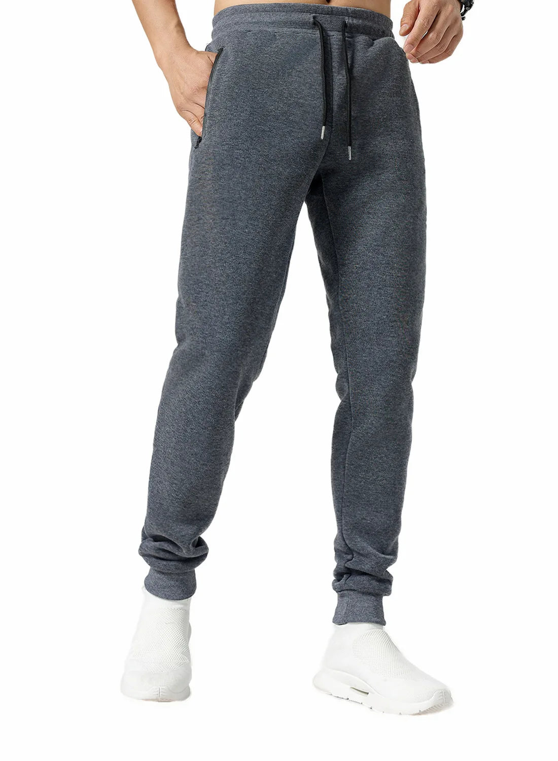 2024 new Sweatpants Streetwear Trousers Men Pants Solid color Drawstring Zipper Pockets Cargo Pants Men Overalls Running pants