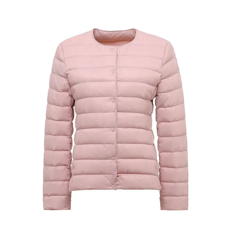 9 Color Women Puffer Jackets 90% Ultra Light Duck Down Women Matt Fabric Lightweight Coat Warm Female Windbreaker Parka