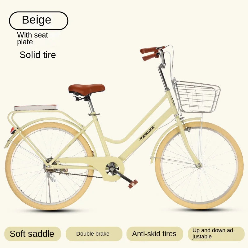 Cooya official-website-Commuter Bike for Women, Simple Adult Scooter, Student Bike, Vintage Bike, New, 24 ", 26"