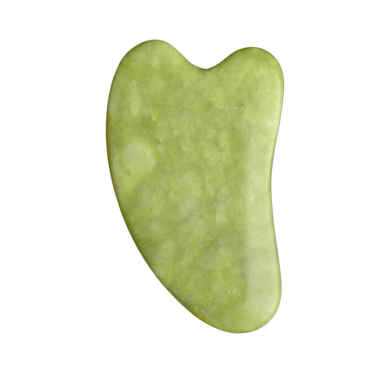 Natural Green Xiuyu Gua Sha Board Jade Stone Massager SPA Acupuncture Beauty Tool