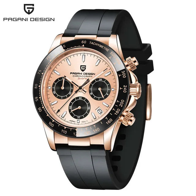 PAGANI DESIGN PD-1644 Meteorite Dial Men’s Quartz Watch Sapphire Chronograph