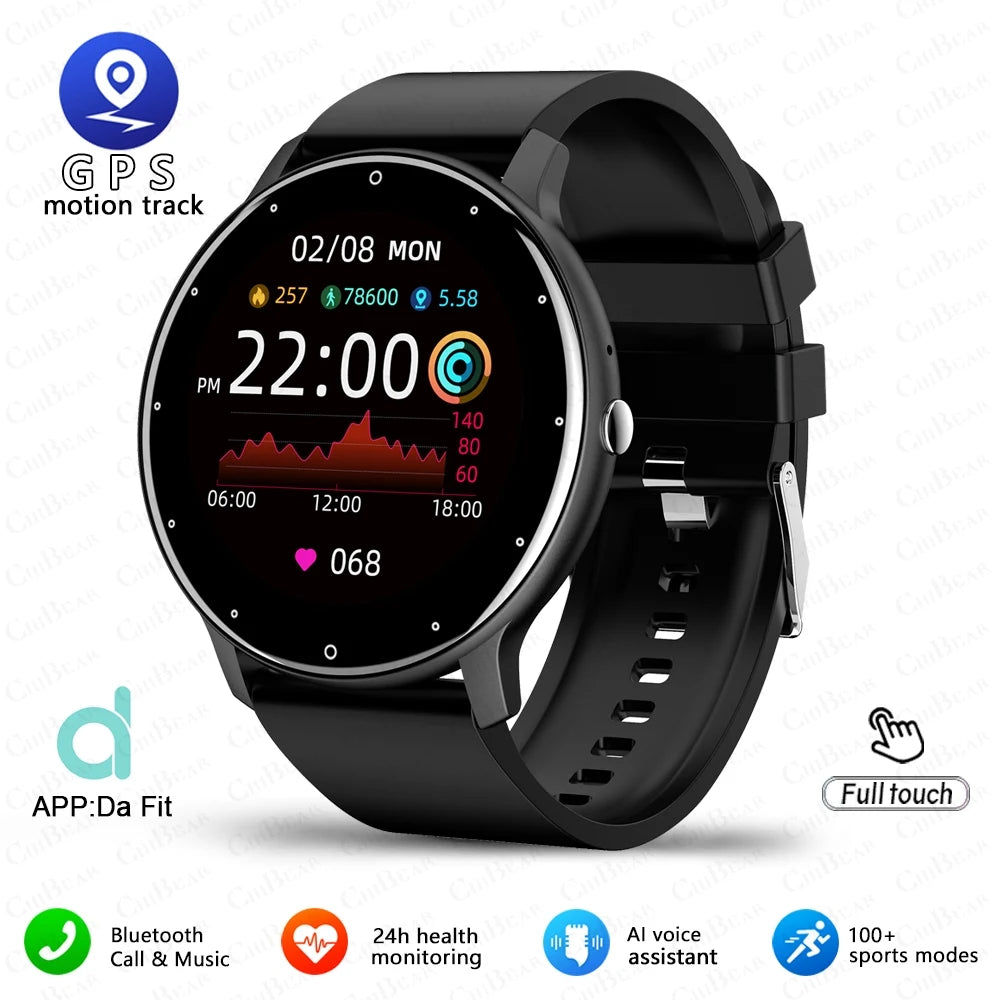 2025 Men’s Sports Smartwatch Fitness Tracker Heart Rate Full Touch Bluetooth Call