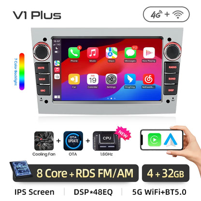 Junsun 4G Wireless CarPlay for Apple Android Auto Car Radio for Opel Astra Vectra Vauxhall Antara Zafira Corsa Vivaro Meriva RDS