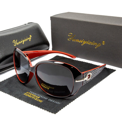 Polarized Women’s Sunglasses Big Frame Vintage Fashion UV400 Designer Eyewear