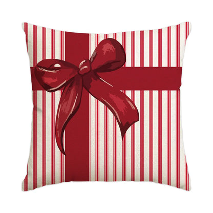 1pc/4pcs Christmas Pillow Cover, Black and Red Buffalo Plaid Celebration Christmas Tree Snowflake Decoration Sofa Cushion Cover
