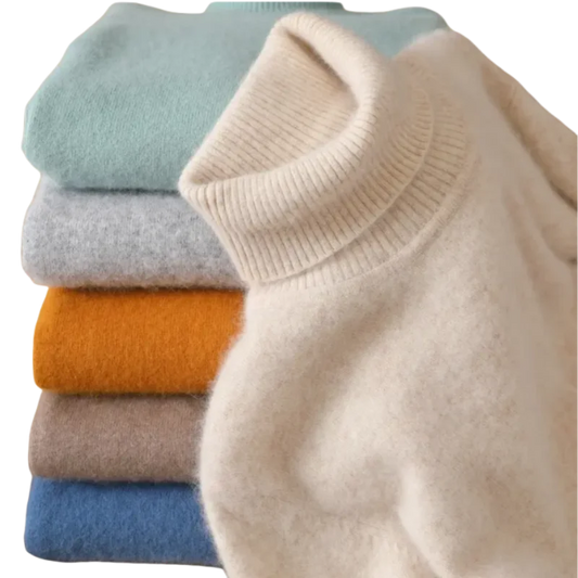 100% Merino Wool Cashmere Sweater Women Knitted Sweater Turtleneck Long Sleeve Pullovers Autumn Winter Clothing Warm Jumper Tops