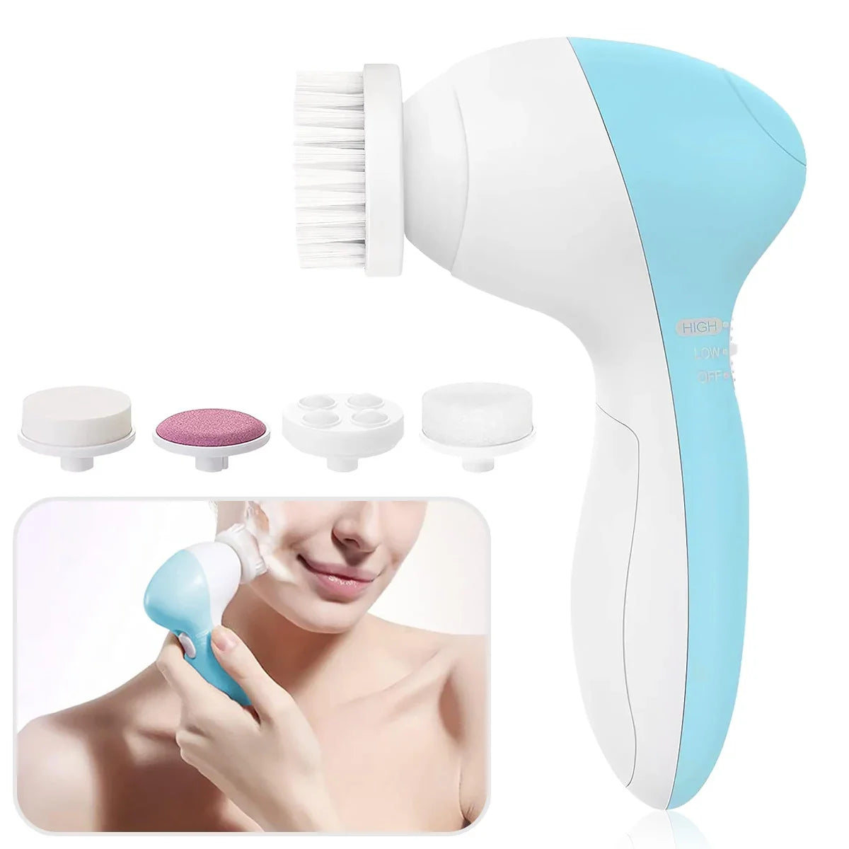 Electric Facial Cleanser 5-in-1 Pore Cleaner & Skin Care Washing Machine for Spa Use
