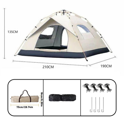 Outdoor Automatic Quick-opening Tent Automatic Rainproof Sunshine-proof Tent Fishing Beach Sunshine Shelter 4 person tents