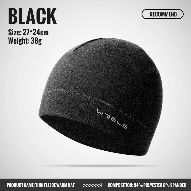 WRELS Winter Thermal Running Sports Hats for Men Soft Windproof Beanie Hat Hiking Cycling Snowboard Ski Warm Outdoor Sports Hat