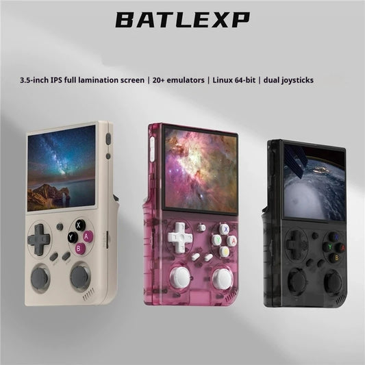 BATLEXP G350 Handheld Game Console 3.5'' IPS Screen Dual Joystick Vibration Motor Retro Portable Video Game Player Linux System
