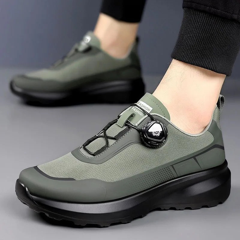 Fashion Casual Men's Shoes Designer Rotating Buckle Men Sneakers Thick-Soled Comfortable Outdoor Walking Shoes Zapatillas Hombre