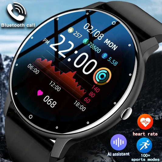 2025 Men’s Sports Smartwatch Fitness Tracker Heart Rate Full Touch Bluetooth Call