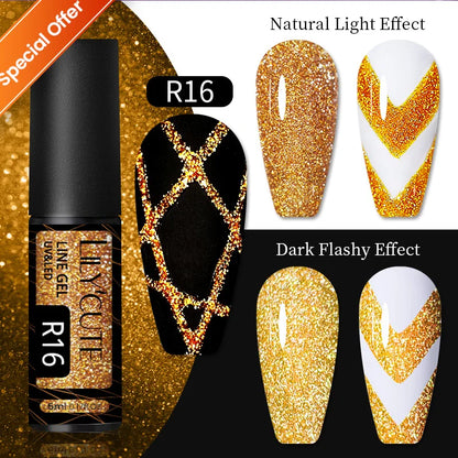 LILYCUTE 7ml Glitter Gel Nail Polish – Shimmering Sequins for Sparkling Manicures