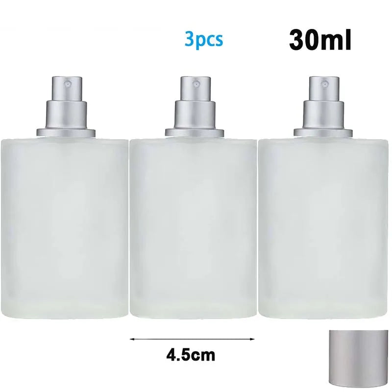 30/50ml Empty Frosted Glass Spray Bottles Perfume Atomizer Refillable Fine Mist Spray Empty Perfume Bottles