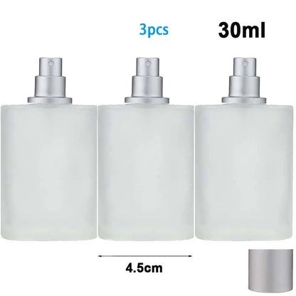 30/50ml Empty Frosted Glass Spray Bottles Perfume Atomizer Refillable Fine Mist Spray Empty Perfume Bottles