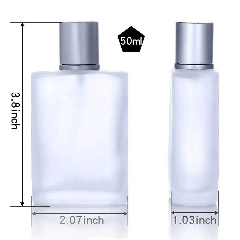 30ML/50ML Frosted Glass Empty Spray Bottle Perfume Atomizer, Refillable Fine Mist Spray Empty Perfume Bott