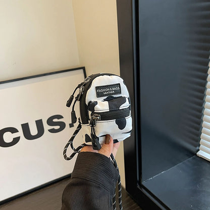 Korean-Style Women Coin Purse & Single-Shoulder Bag – Travel Headphones Storage Set