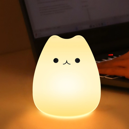 New Portable Silicone Pat Night Light with 3 Brightness Modes ABS Material Rechargeable 1200mAh Battery for Home Travel Bedroom