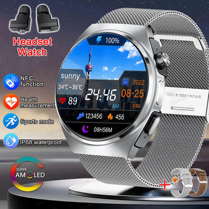 For Man Women New 2 in 1 Smart Watch With Earbuds Smartwatch TWS Bluetooth Earphone Heart Rate Blood Oxygen Monitor Sports Watch
