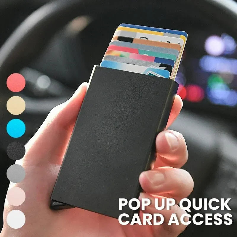 Men’s RFID Blocking Pop-Up Slim Wallet Credit Card Holder Small Money Case