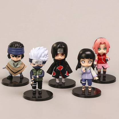 Hot 12Pcs/Set Anime Naruto Shippuden Hinata Sasuke Itachi Kakashi Gaara Figure Toys Q Version PVC Figurine Model Dolls Gifts