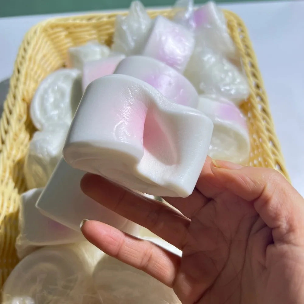 Squishy Simulated Steamed Bun Squeeze Toy Stress Relief Slow Rising Sensory Fidget for Anxiety ADHD Autism Gift for Kids Adults